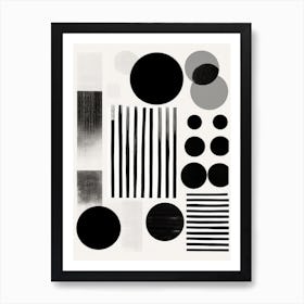 Black And White Abstract Painting 1 Art Print