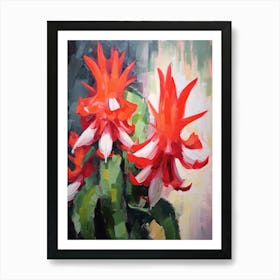 Cactus Painting Christmas Cactus 2 Art Print