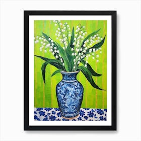 Flowers In A Vase Still Life Painting Lily Of The Valley 1 Art Print