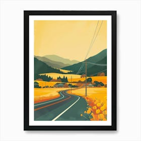 Road In The Countryside Art Print