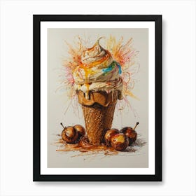 Ice Cream Cone 46 Art Print