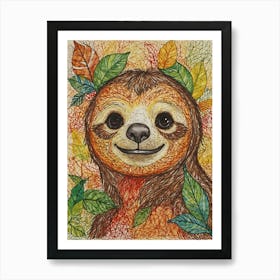 Sloth 10 Art Print