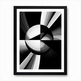 Infinity Abstract Black And White 4 Art Print