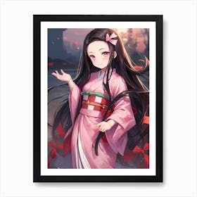 Demon Slayer Nezuko Kamado (90) Art Print