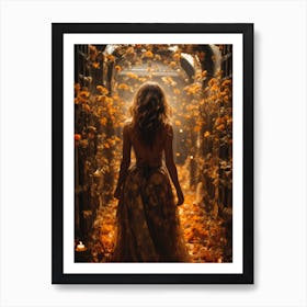 Girl In A Dress Art Print