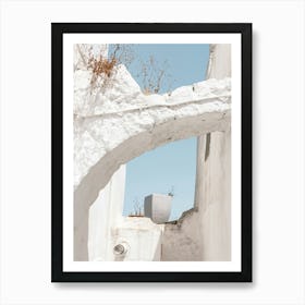 White Ostuni Blue Sky Art Print