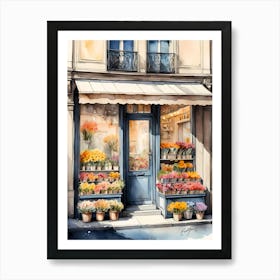 Paris Flower Shop Art Print