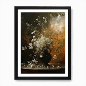 Baroque Floral Still Life Nigella 4 Art Print