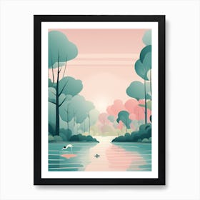 The Lake 4 VECTOR ART Art Print