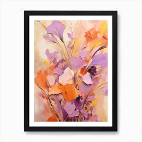 Fall Flower Painting Lavender 1 Art Print