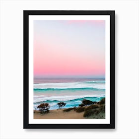 Torquay Beach, Australia Pink Photography  Art Print