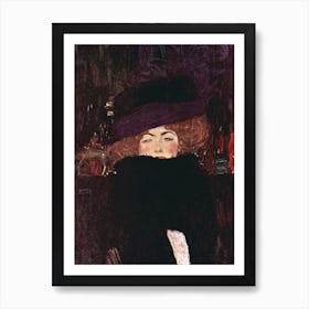 Dame Mit Hut Und Federboa (1909), Gustav Klimt Art Print