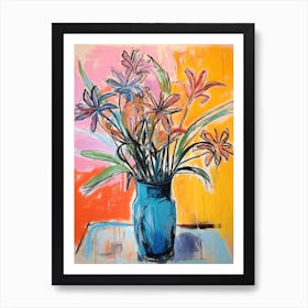 Flower Painting Fauvist Style Kangaroo Paw 2 Art Print