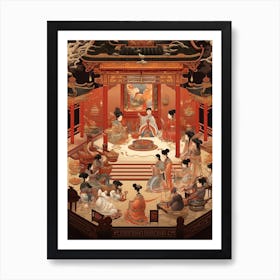Chinese Ancestor Worship Illustration 8 Art Print