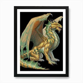 Golden Dragon Art Print