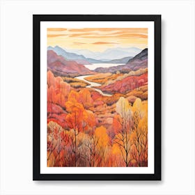 Autumn National Park Painting Abisko National Park Sweden 1 Art Print