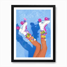 Skate like a girl Art Print