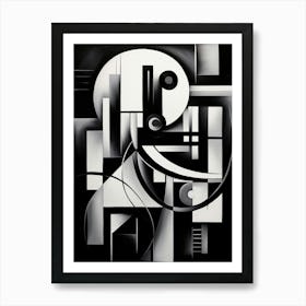 Contrast Abstract Black And White 7 Art Print