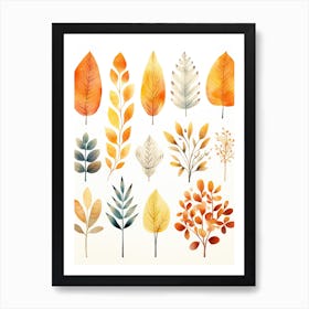 Cute Autumn Fall Scene 28 Art Print