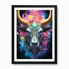 Bull Head Art Print