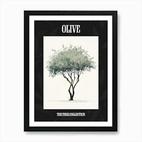 Olive Tree Pixel Illustration 2 Poster Art Print