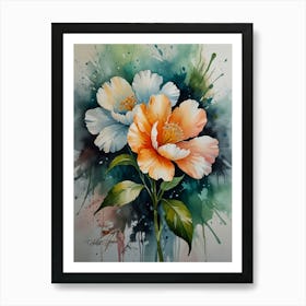 Two Peonies Poster