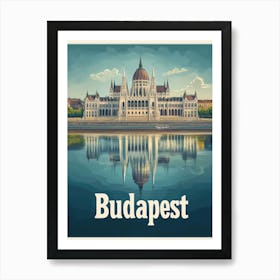 Aihrgdesign A Classic 1960s Travel Poster For Budapest 3 Art Print