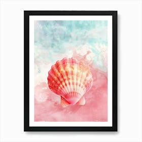 Watercolor Sea Shell Art Print