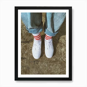 Striped Socks Art Print