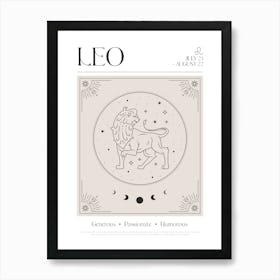 Leo Zodiac 1 Art Print
