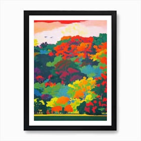 Yala National Park Sri Lanka Abstract Colourful Art Print