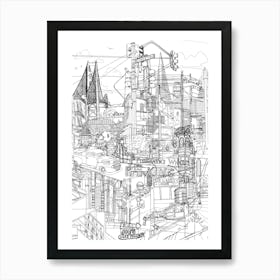 San Francisco! (Black and white) Art Print