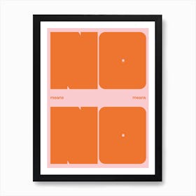 Minimal & Feminist Typography Poster »No Means No« Art Print