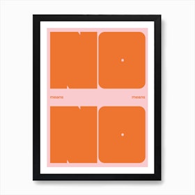 Minimal & Feminist Typography Poster »No Means No« Art Print