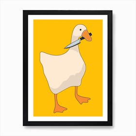 Judgemental duck 1 Art Print