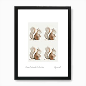 Cute Animals Collection Squirrel 5 Art Print