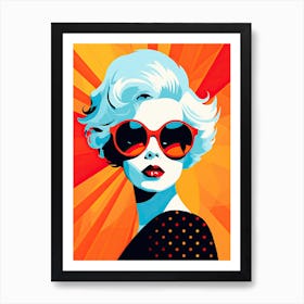 American Woman in Pop Art Glory Art Print