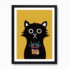 Tattoo Dabbler Cat Art Print