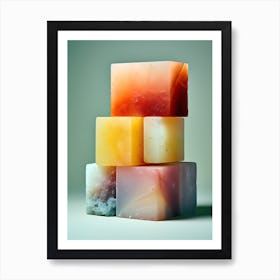 Stacked Soaps, Stones Art 1 Art Print