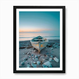 Old Boat On The Beach Art Print