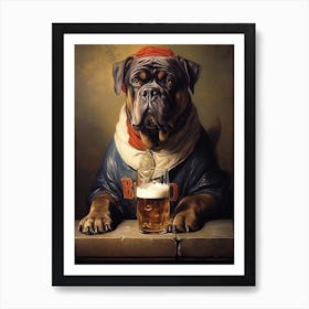 Kbgtron Bulldog Holding A Beer 1400s Rolf Armstrong Ar 57 S 270d66b1 219d 4113 8e3a 66bfea59d22f Art Print