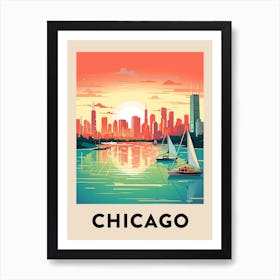 Chicago Travel Poster 5 Art Print