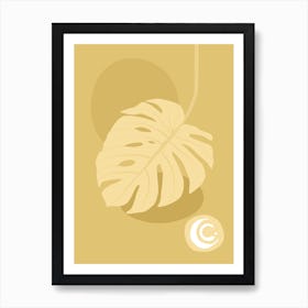 Monstera (Sun Yellow) Art Print