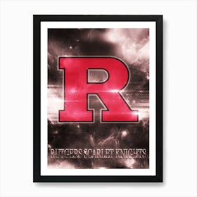 Rutgers Scarlet Knights Art Print