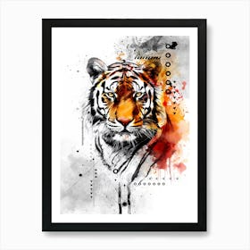 Poster Tiger Africa Wild Animal Illustration Art 05 Art Print