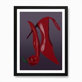 Red Shoes And Chili Peppers Art Print