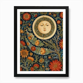 William Morris Moon And Flowers 12 Art Print