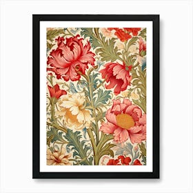 Floral Wallpaper 318 Art Print