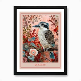 Floral Animal Painting Kookaburra 1 Poster Art Print