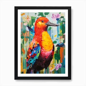 Colourful Bird Painting Canvasback 2 Art Print